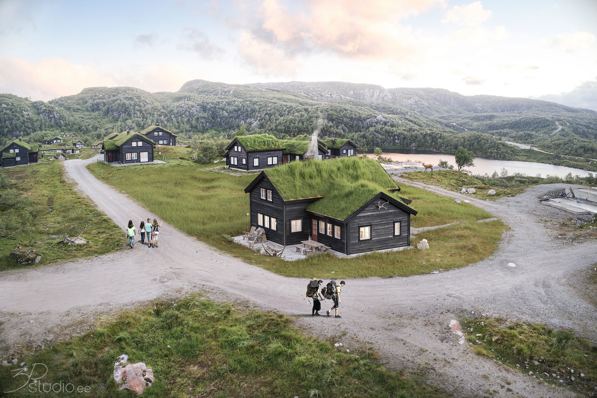 3D-Bilder, Fast-eiendom, utvikling, Aadneram