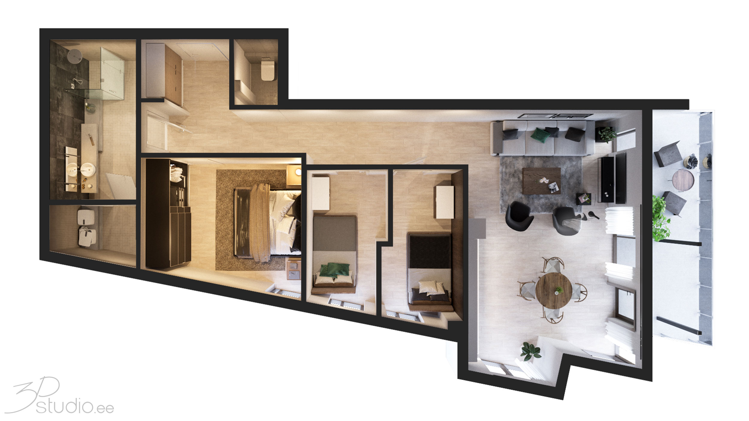 3D, Visualisierung, Bilder, Grundriss, Architektur, Immobilien, Innenarchitektur