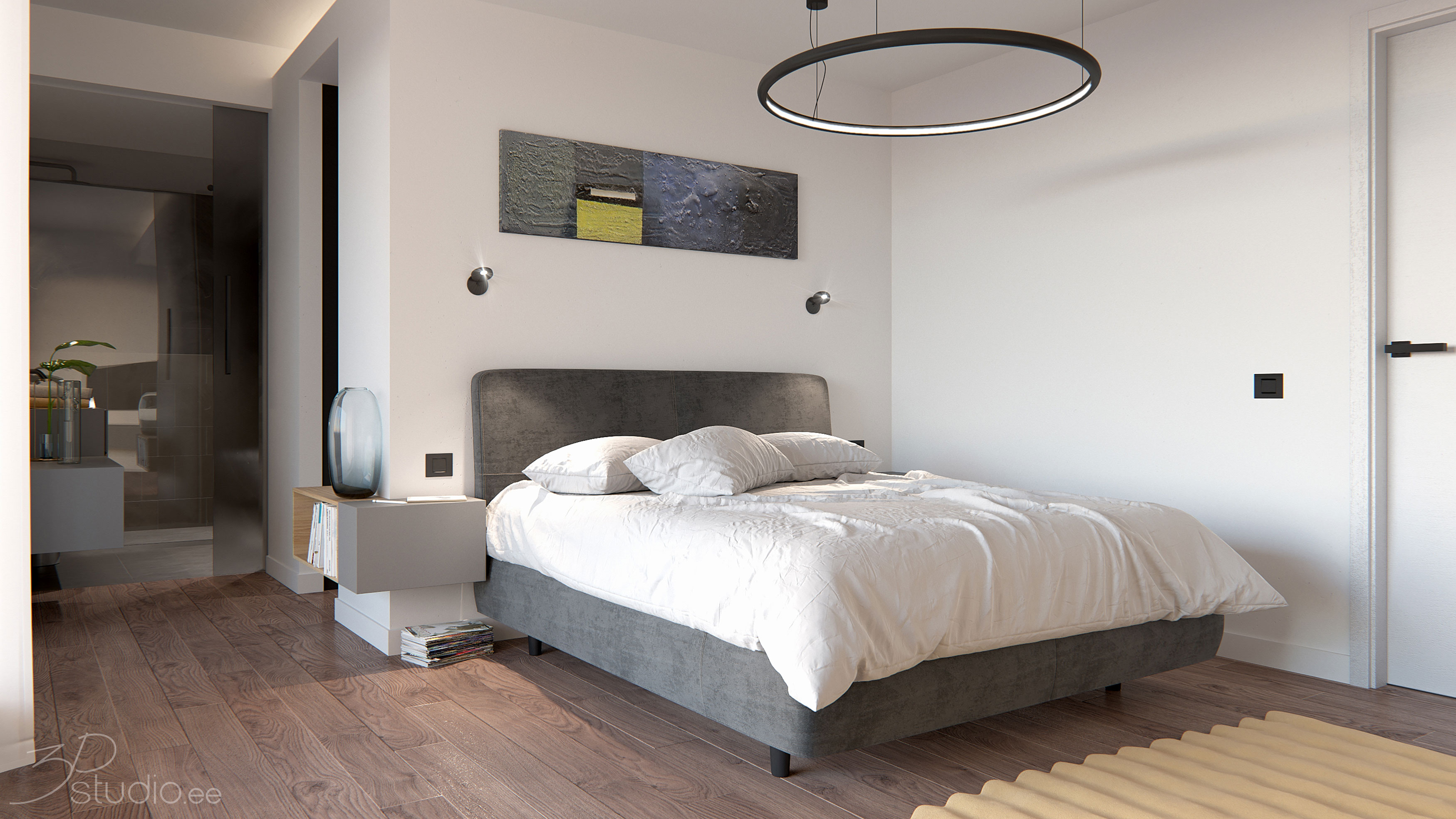 interjöör magamistuba sisearhitektuur 3D