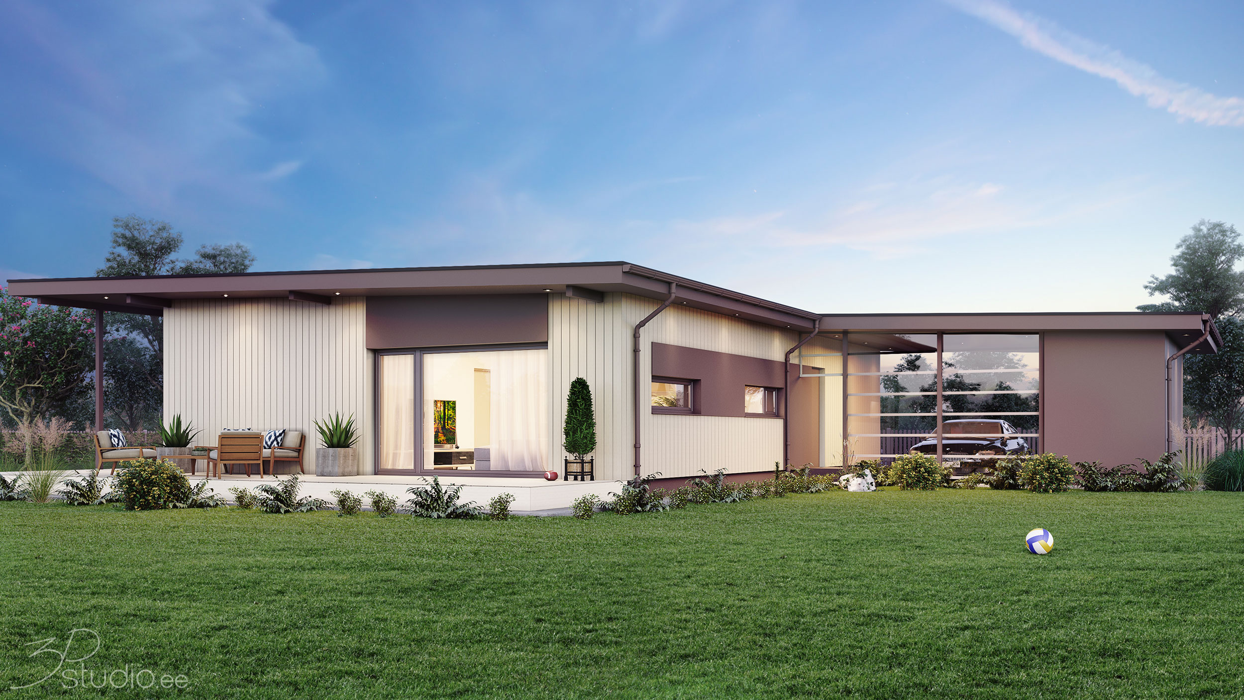 Architectural visualization, 3d exterior, render